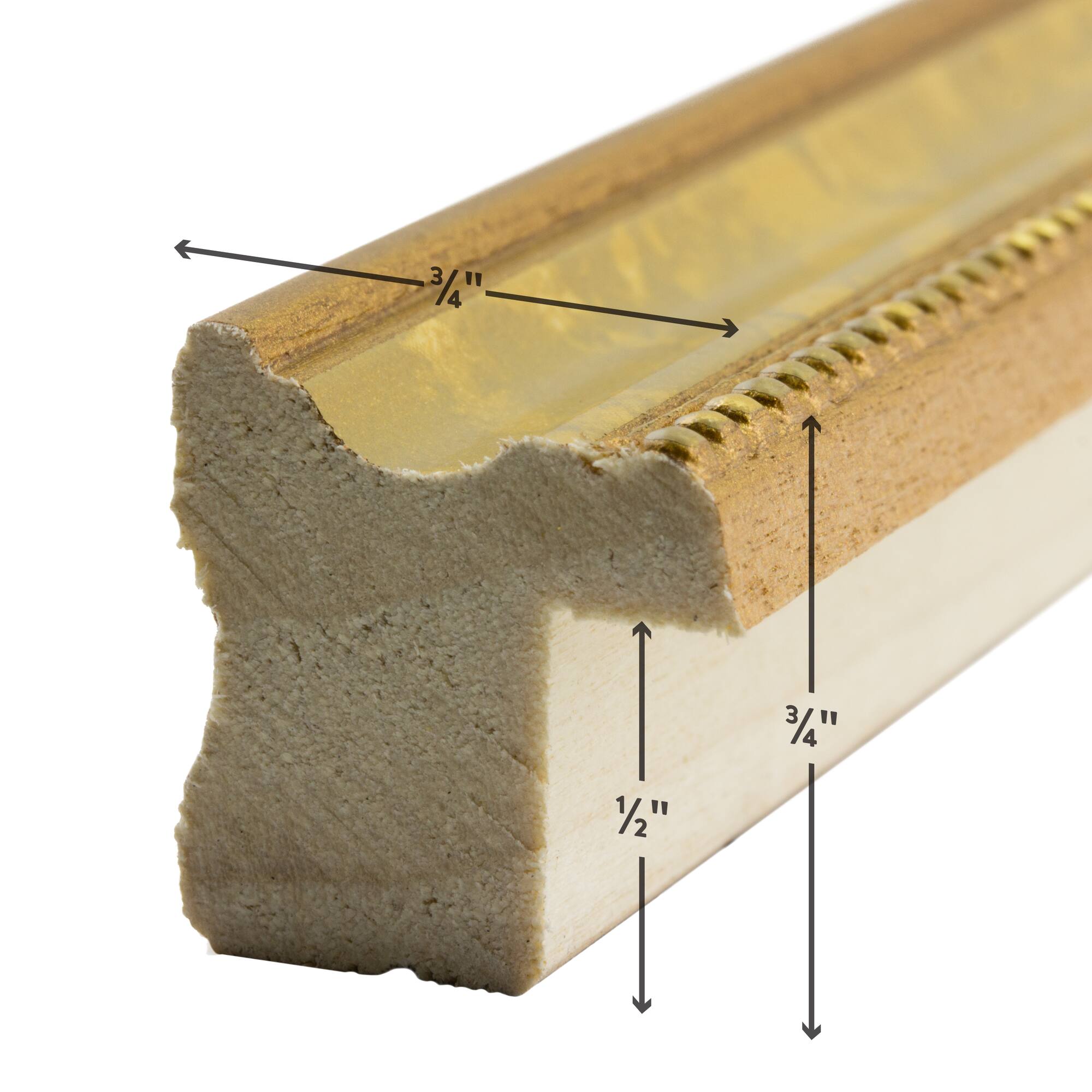 4 Pack Craig Frames Stratton Aged Gold Picture Frame with Mat
